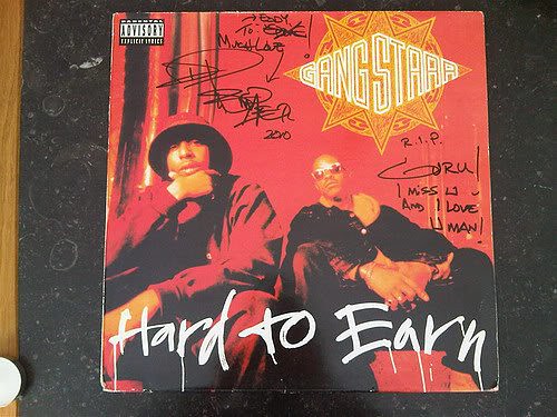 Hard to Earn sleeve signed by DJ Premier, 2010