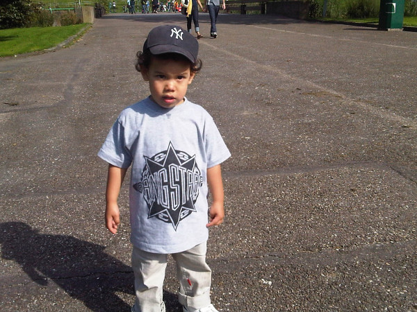 Diego in a Gang Starr tee